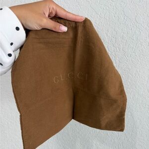 Gucci Brown Logo Dust Pouch